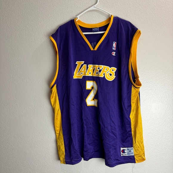 Derek Fisher Los Angeles Lakers Champion Jersey Size XL - Picture 1 of 7
